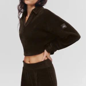 High-Waist Cozy Day Wide Leg Pant - Espresso