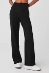 High-Waist On Point Moto Trouser - Black