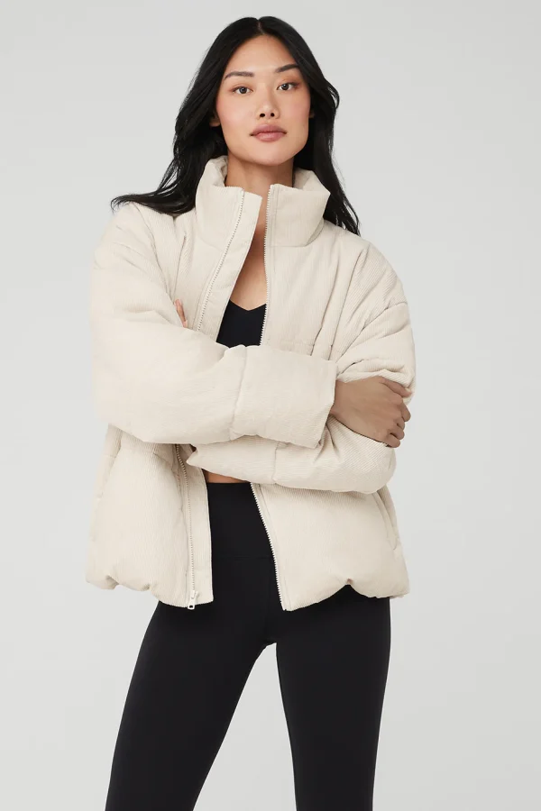 Corduroy Stage Puffer - Bone