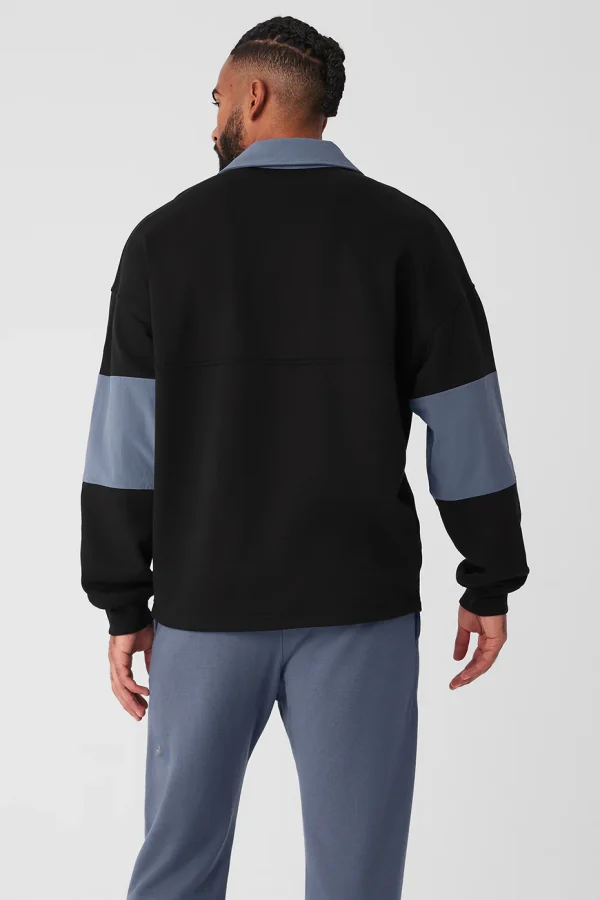 Mixmatch Rugby Sweatshirt - Black/Bluestone