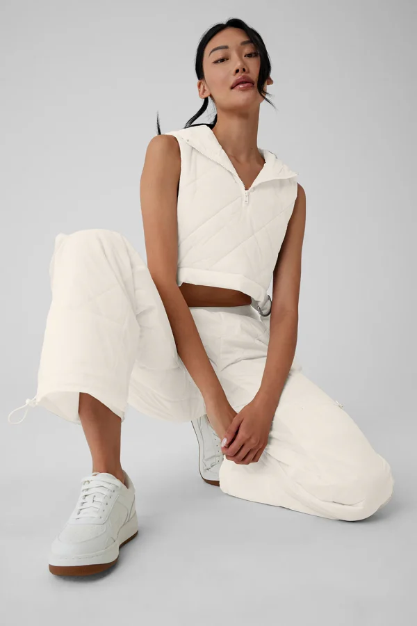 High-Waist Snowrider Puffer Pant - Ivory