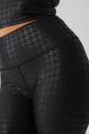 Airlift High-Waist Glimmer Houndstooth Legging - Black