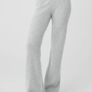 Cashmere High-Waist Plush Waffle Pant - Athletic Heather Grey