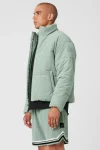Corduroy Stage Puffer - Icy Sage