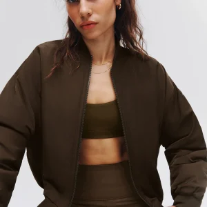 Faux Fur Urbanite Bomber - Espresso/Ivory