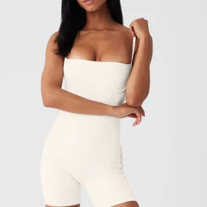 Airbrush Mesh Everlasting Onesie - Ivory