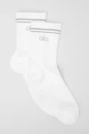 Unisex Half-Crew Performance Sock - White