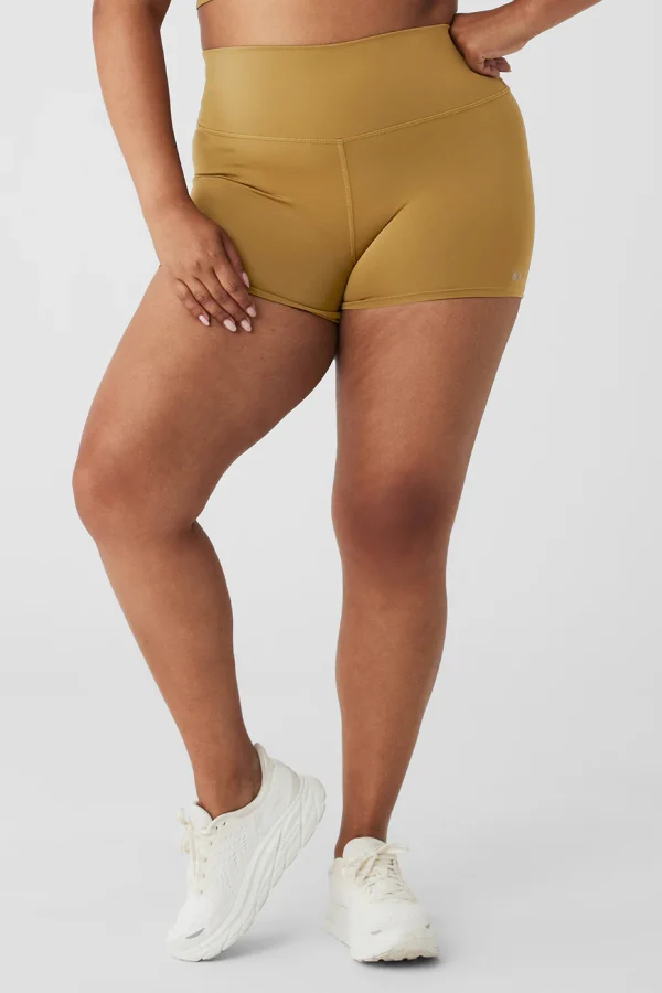 3 High-Waist Airlift Short - Golden Olive Branch