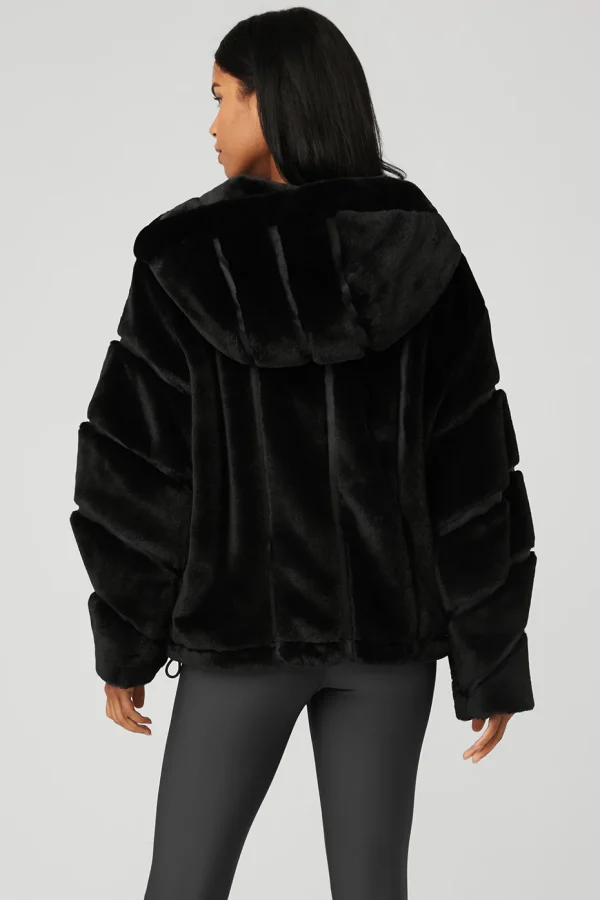 Knock Out Faux Fur Jacket - Black