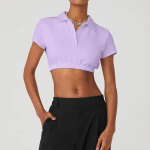 Cropped Prestige Polo - Violet Skies