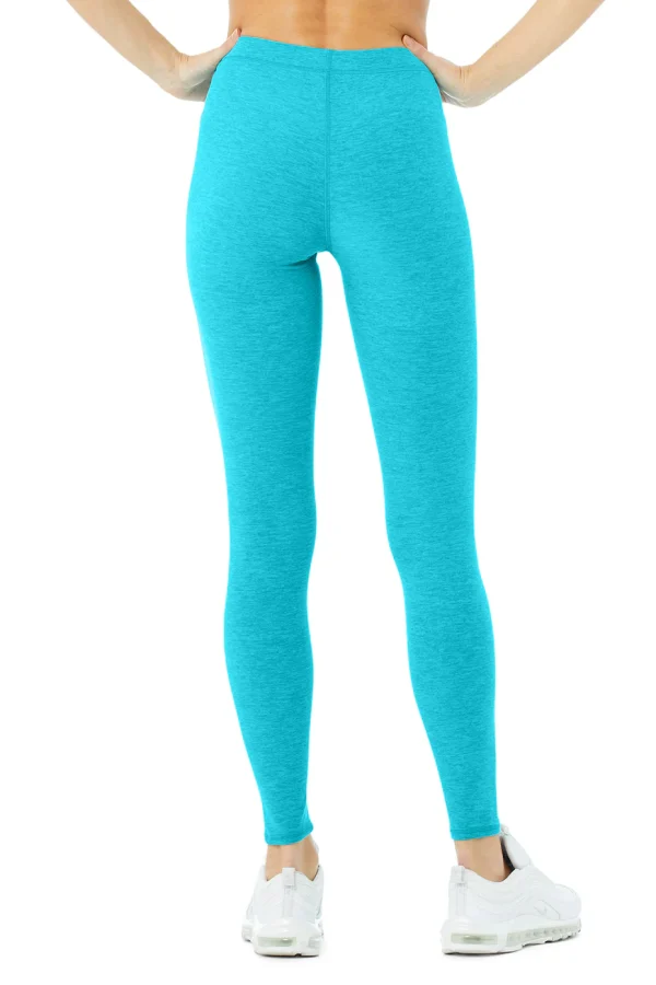 High-Waist Alosoft Flow Legging - Bright Aqua Heather