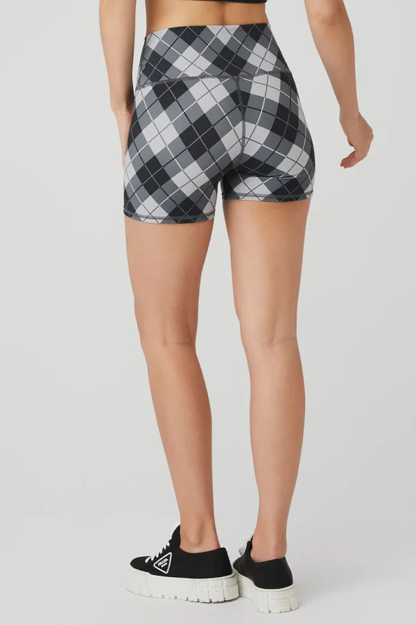 4 Vapor High-Waist Argyle Short - Black/Anthracite
