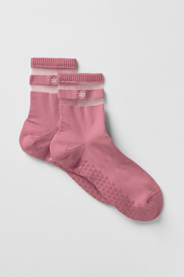 Women's Pulse Grip Sock – Pink Wild Rose