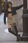 Fan Club Mini Skirt - Gravel