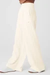 High-Waist Cozy Day Wide Leg Pant - Ivory