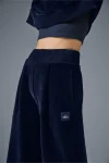 High-Waist Cozy Day Wide Leg Pant - Navy