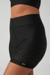 5 Airlift High-Waist Laser Cut Speedy Short - Black