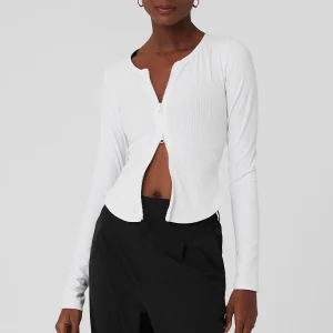 Ribbed Stardust Jacket - White