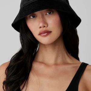 Corduroy Neighborhood Bucket Hat - Black