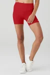 5 Airbrush High-Waist Biker Short - Classic Red
