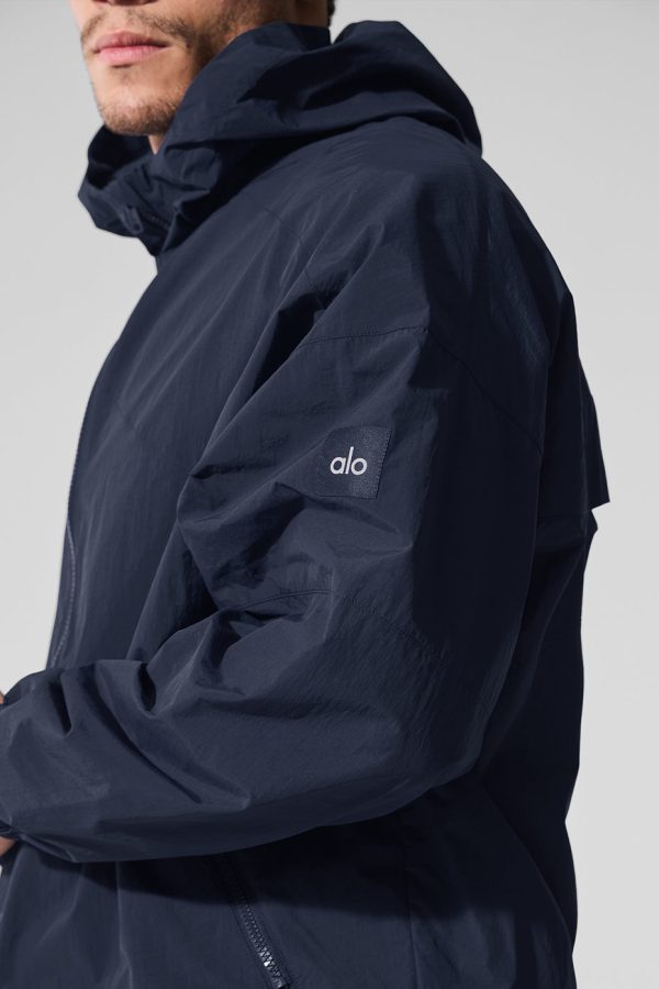 Vantage Nylon Ripstop Track Jacket – Navy