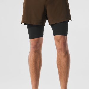 5″ Revival 2-in-1 Short – Espresso/Black