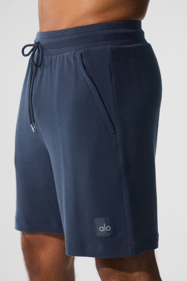 7″ Micro Waffle Fast Break Short – Navy