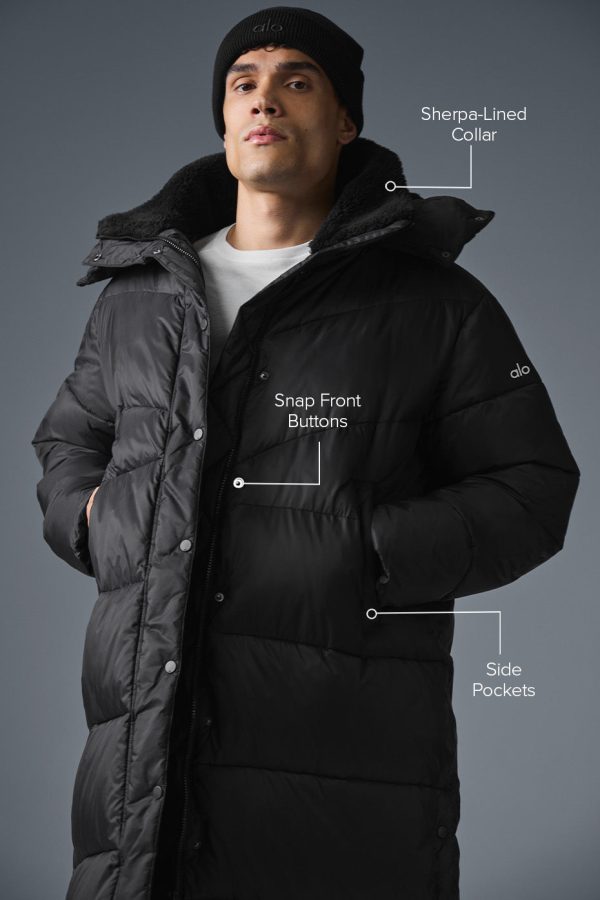 Gold Rush Puffer Trench ?C Black