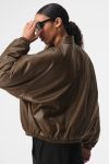 Faux Leather Premier Bomber – Espresso