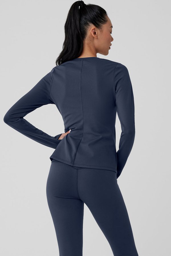 Airbrush Winter Warm Nocturne Long Sleeve – Navy