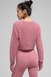 Sheer Cashmere Cropped Cardigan – Pink Wild Rose