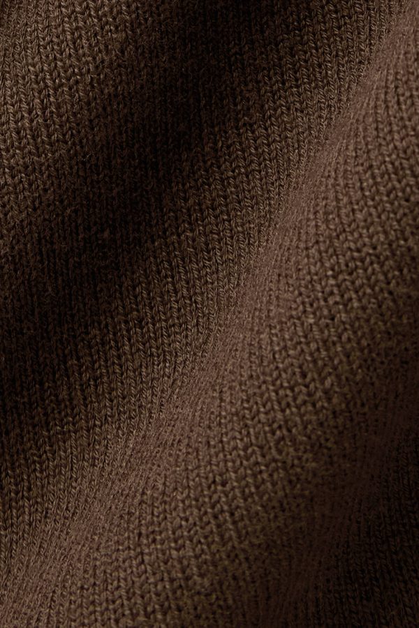 Scholar Knit Cropped Full Zip Jacket – Espresso