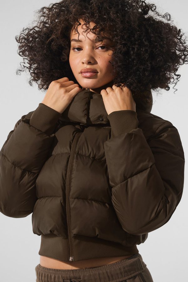 Foxy Puffer Jacket – Espresso