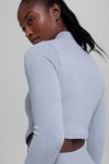 Seamless Two Tone Rib Jacket – Winter Frost Heather