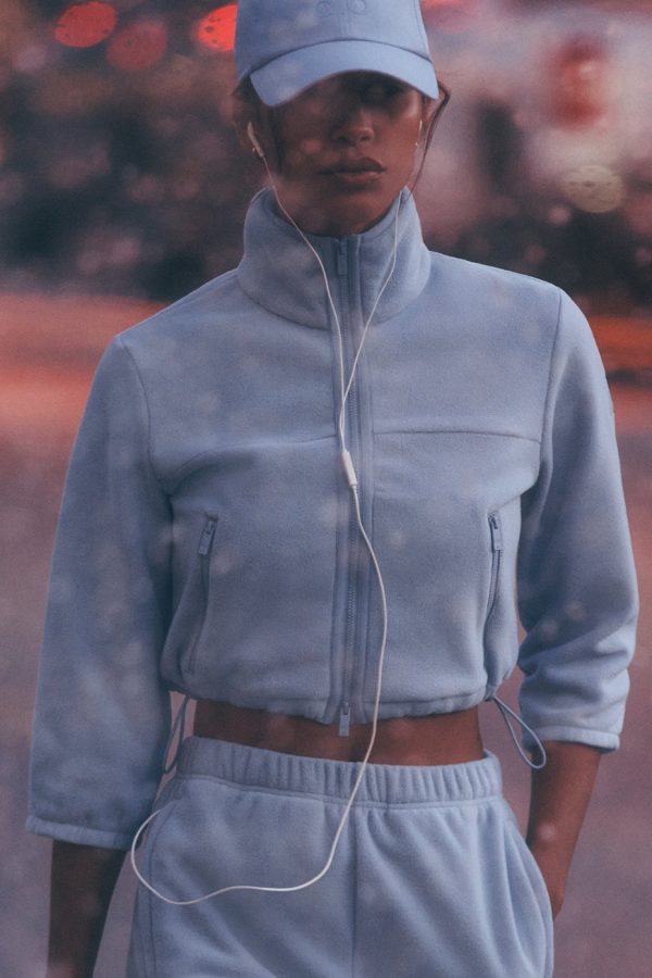 Polar Fleece Retreat Cropped Jacket – Winter Frost