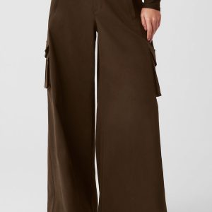 Show Off Cargo Wide Leg Trouser – Espresso