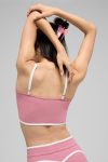 Airbrush Streamlined Bra Tank – Pink Wild Rose/White